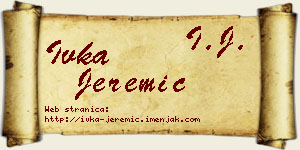 Ivka Jeremić vizit kartica